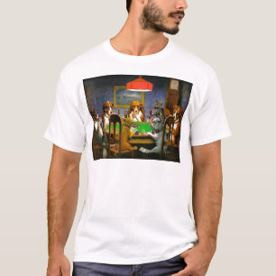 C. M. Coolidge Dogs Pets Poker Cards Humour Destin T-Shirt