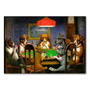 C.M. Coolidge Dogs Playing Poker Table Number