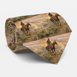 C M Russell  Wagon Boss Vintage Western Cowboy  Tie