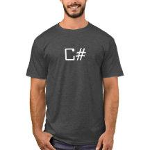 C# mens T-shirt  IT programming shirt