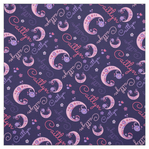 C monogram and personalised name caitlyn fabric