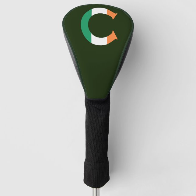 C Monogram overlaid on Irish Flag dccnt Golf Head Cover (Front)