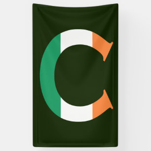 C Monogram overlaid on Irish Flag (v) bnrcnt Banner