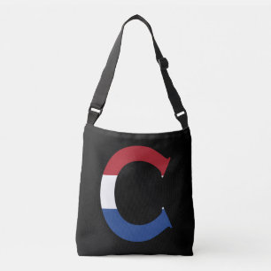C Monogram overlaid on NLD Flag on bk cbbcn Crossbody Bag