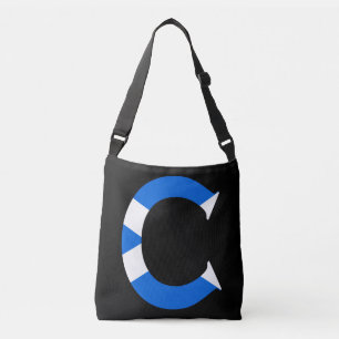 C Monogram overlaid on Scottish Flag cbbcn Crossbody Bag