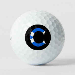 C Monogram overlaid on Scottish Flag tpv1 gbcnt Golf Balls