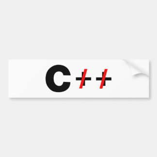 C, not C++ Bumper Sticker