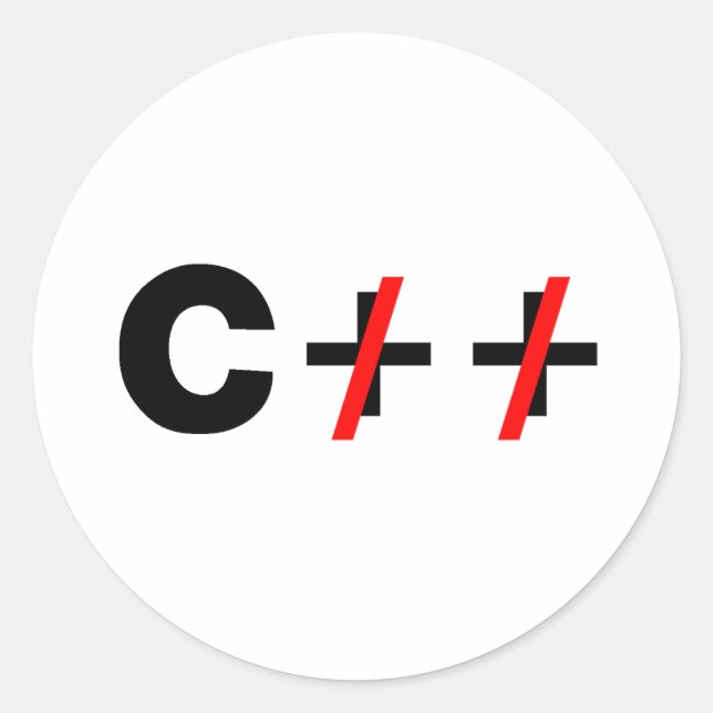 C, not C++ Classic Round Sticker (Front)