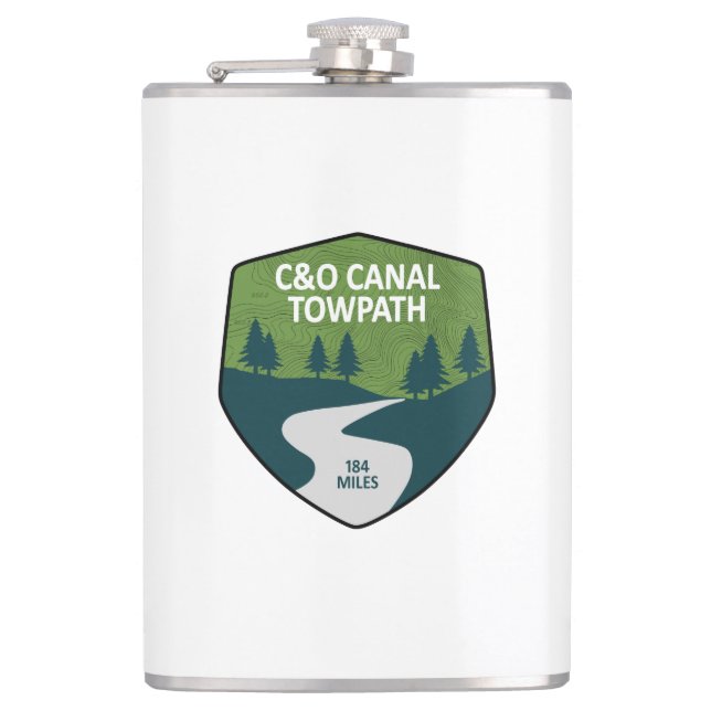 C&O Canal Towpath Hip Flask (Front)