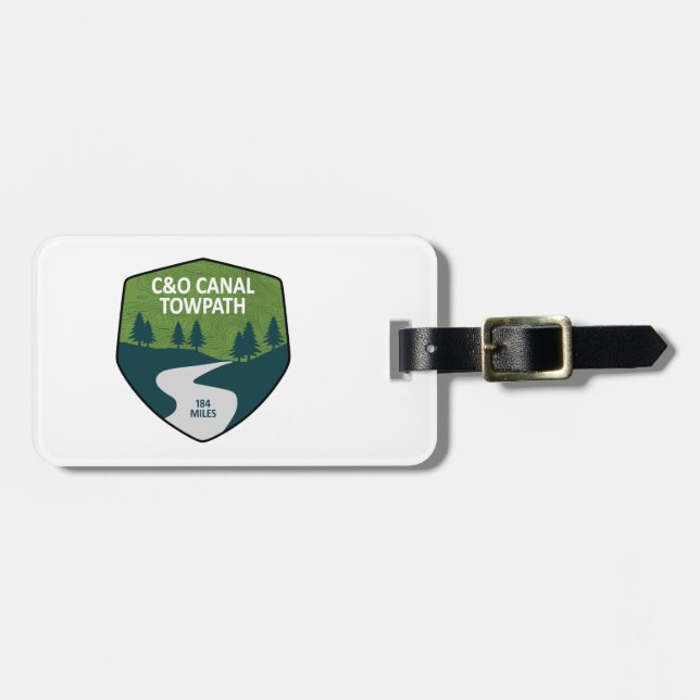 C&O Canal Towpath Luggage Tag (Front Horizontal)