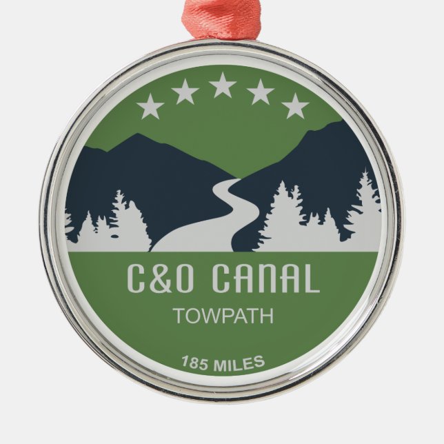 C&O Canal Towpath Metal Ornament (Front)