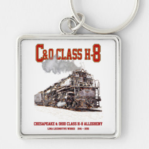 C&O Class H-8 2-6-6-6 Allegheny Steam Locomotive Key Ring