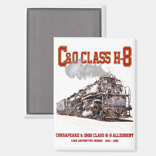 C&O Class H-8 2-6-6-6 Allegheny Steam Locomotive Magnet