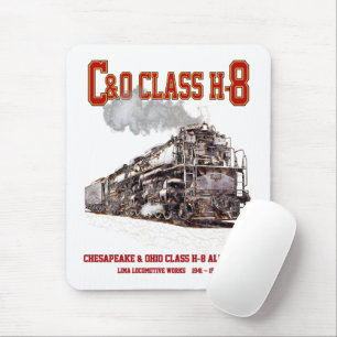 C&O Class H-8 2-6-6-6 Allegheny Steam Locomotive Mouse Pad