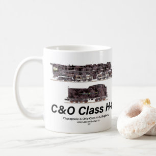 C&O Class H-8 Allegheny Steam Locomotive Profile Coffee Mug