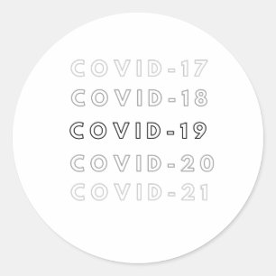 c o v i d classic round sticker
