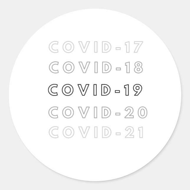 c o v i d classic round sticker (Front)