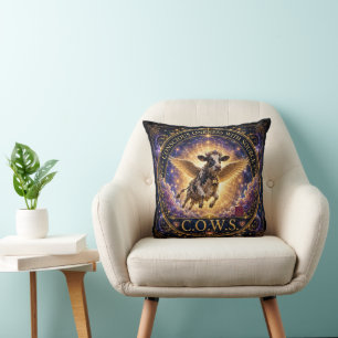 C.O.W.S. Throw Pillow - Cotton
