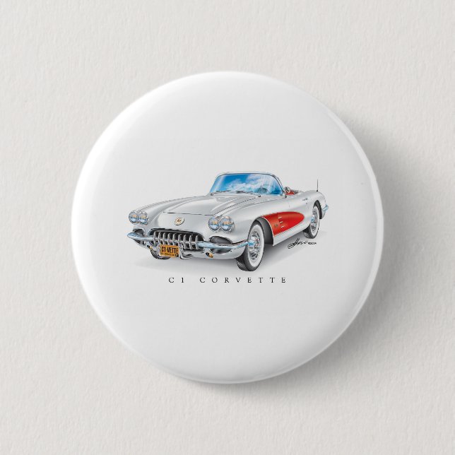 C-ONE AUTOMOBILE ART 6 CM ROUND BADGE (Front)