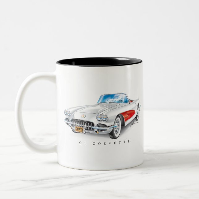 C-ONE AUTOMOBILE ART Two-Tone COFFEE MUG (Left)