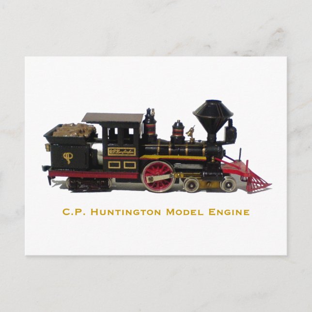 C.P. Huntington Model Engine postcard (Front)