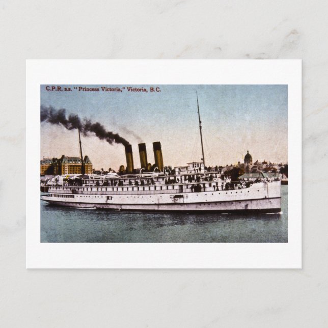 C.P.R., s.s. "Princess Victoria", Victoria, B.C. Postcard (Front)