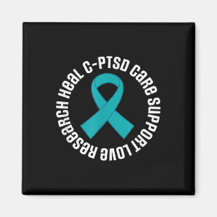 C-ptsd Awareness Ribbon Support Month  Magnet