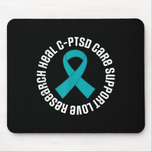 C-ptsd Awareness Ribbon Support Month Mouse Pad