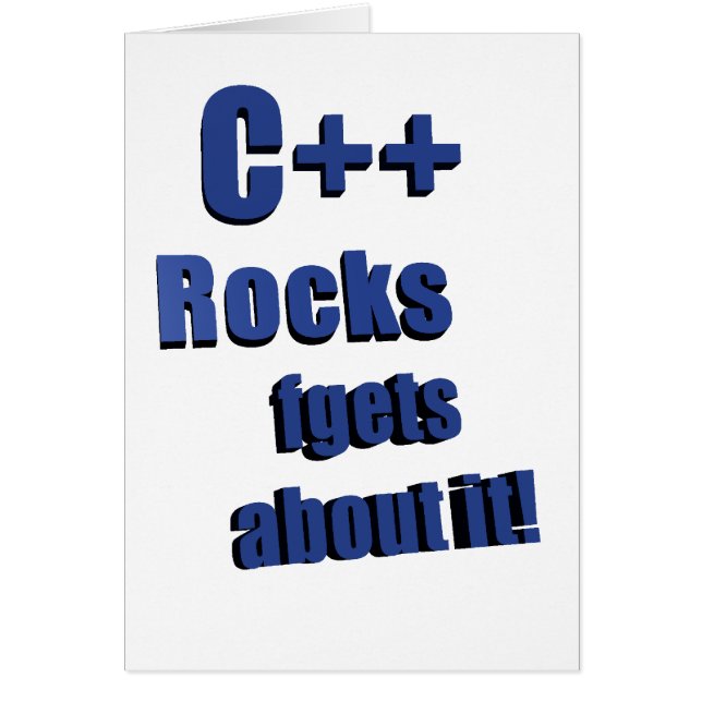 C++ Rocks FGet About It (Front)