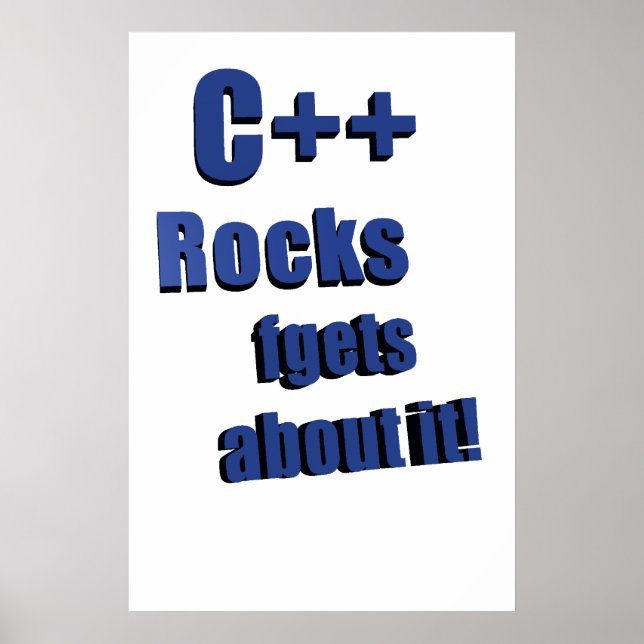 C++ Rocks FGet About It Poster (Front)