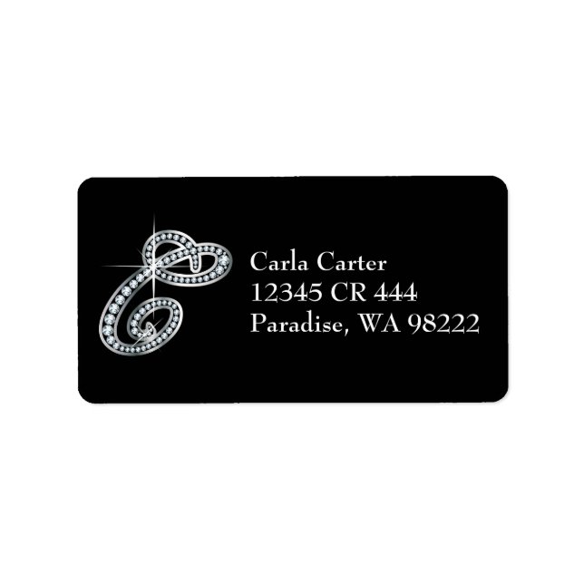 C Script "Diamond Bling" Label (Front)
