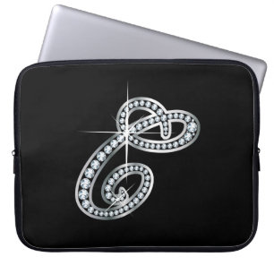 C Script Faux-"Diamond" Laptop Sleeve