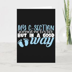 C-section Cesarean New Mom Of Baby Boy Recovery Qu Card