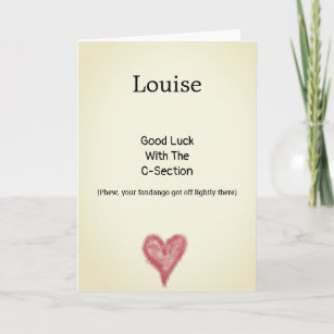 C-Section Good Luck Funny Customisable Card