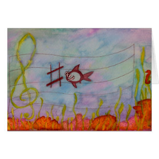 "C-Shark" Music Gretting Card.