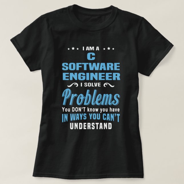 C   Software Engineer T-Shirt (Design Front)