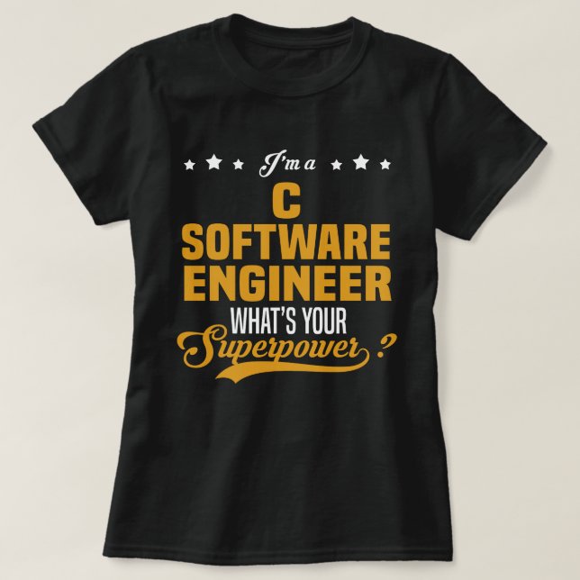 C   Software Engineer T-Shirt (Design Front)