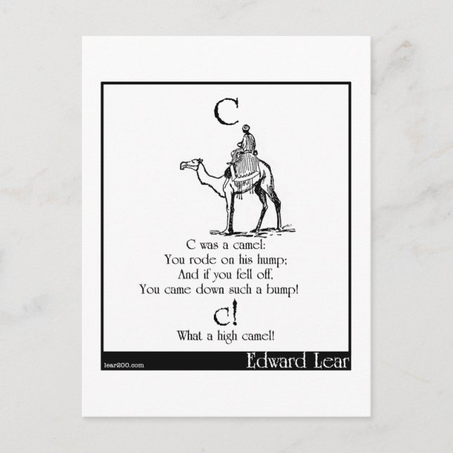 C was a camel postcard (Front)