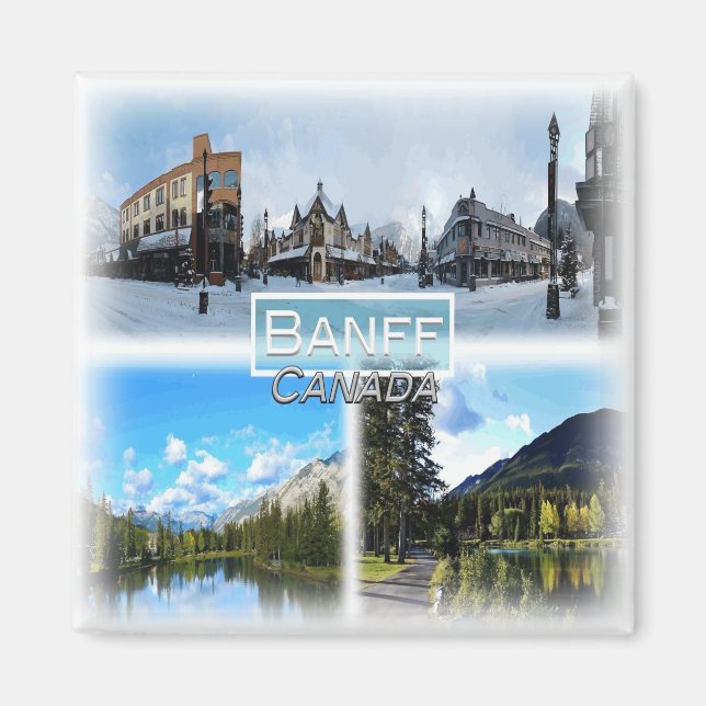 CA0028 America, Canada, Banff, Bow River, Fridge  Magnet (Front)