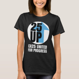 CA25UP Lg White Logo Relaxed-Fit V-Neck Tee