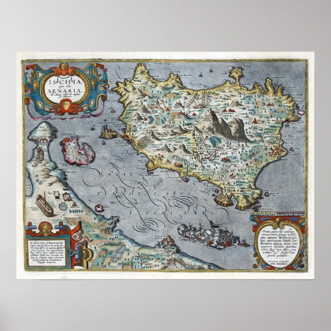 ca 1610 Ischia Map Poster (Front)