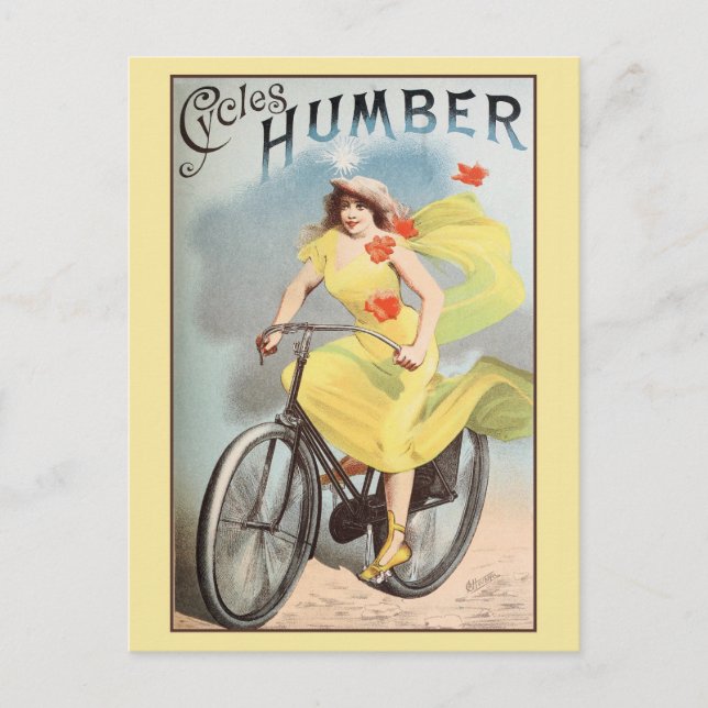 ca 1890 Vintage Cycles Bicyles Ad Humber Postcard (Front)