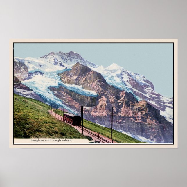 ca 1900 Jungfrau Mountain Railroad Poster (Front)