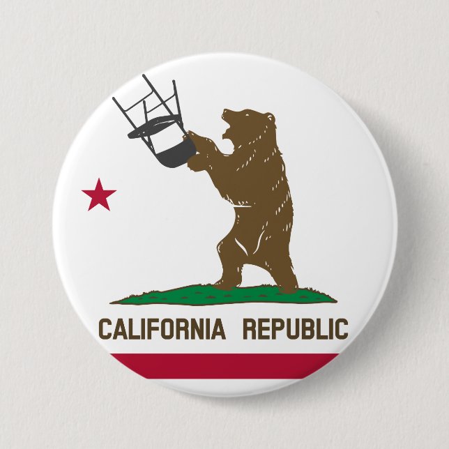CA Bear Chair 7.5 Cm Round Badge (Front)