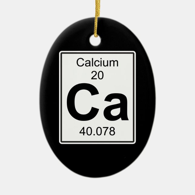 Ca - Calcium Ceramic Ornament (Front)