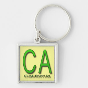 CA California green Key Ring