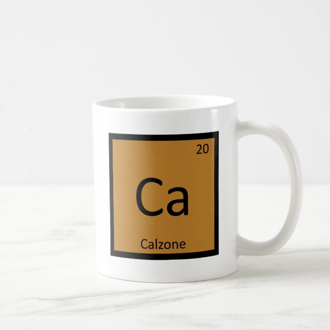 Ca - Calzone Chemistry Periodic Table Symbol Coffee Mug (Right)