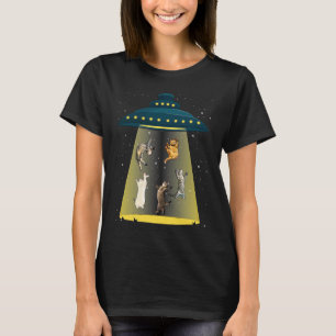 Ca Cat Galaxy Cats UFO Cat Space T-Shirt