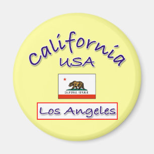 CA-flag-LA Magnet