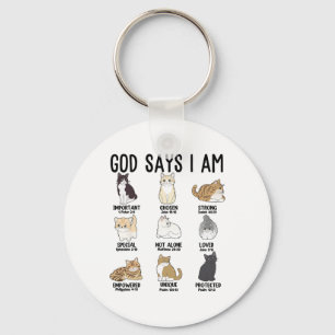 Ca God Says I Am Cute Jesus Women Teen Girl Christ Key Ring